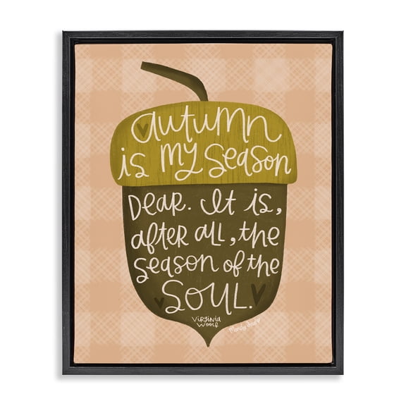 Stupell Industries Eclectic Autumn Season Of My Soul Black Floating Frame Canvas Art, 17 x 21, by Mandy Ford Art Illustration