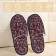 thumbnail image 2 of Fotbe Beautiful Purple Butterflies Pantuflas Peludas para Mujer con Estampado, Zapatillas de Peluche, Zapatos de Invierno para Casa, Uso Interior y Exterior-Large, 2 of 8