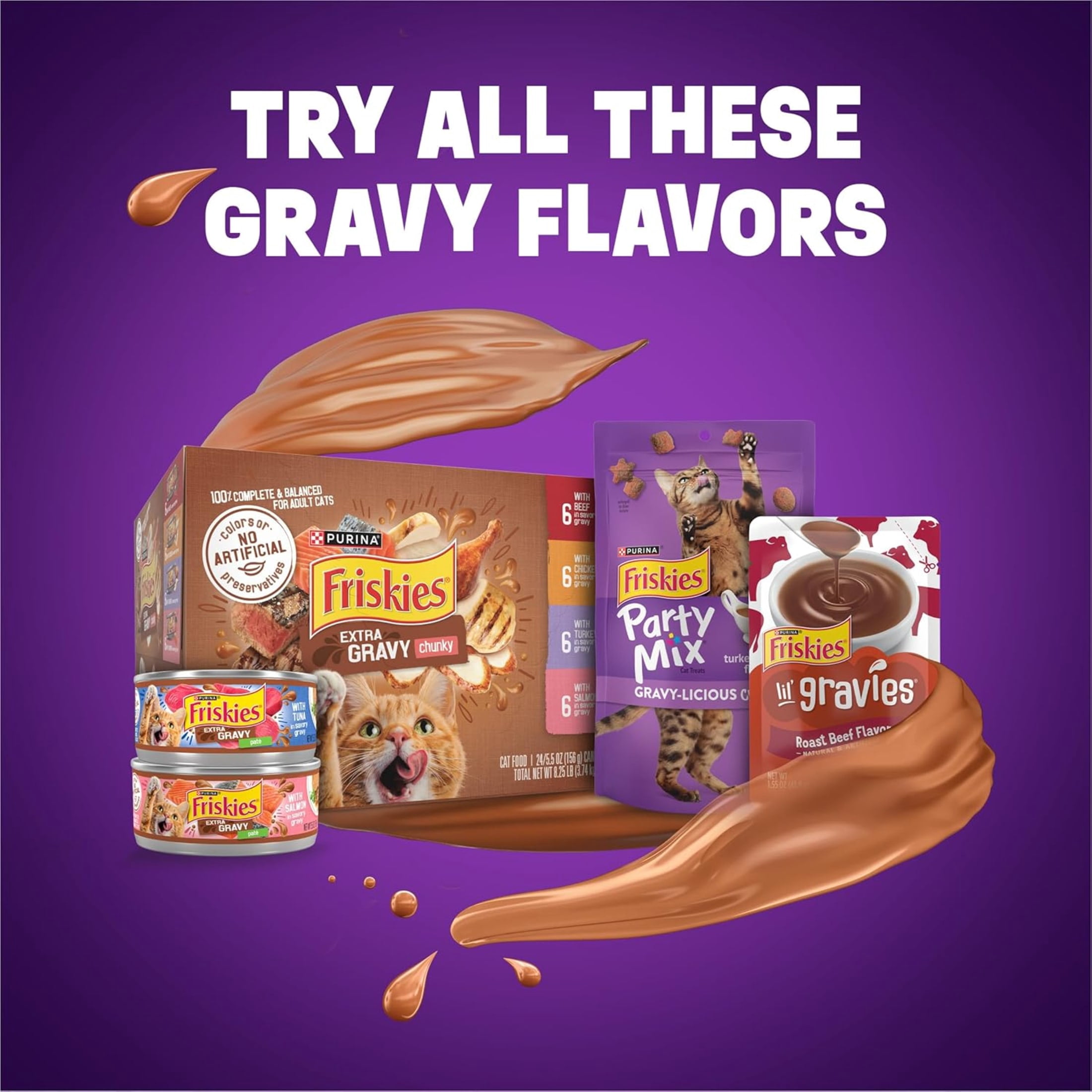 Purina Friskies Gravy Swirlers Trockenfutter Für Erwachsene Katzen – 15 Kg, Huhn & Lachs Mit Soßenspirale