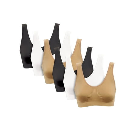 

Women s Genie Bra Seamless 6-Pack - Set of 6 Neutral Color Comfort Spo