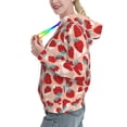 thumbnail image 2 of Wukai Red Strawberry Print Womens Hoodies Fleece Sweatshirts Long Sleeve Sweaters Pullover Fall Outfits Winter Clothes-X-Large, 2 of 7