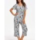 thumbnail image 3 of Conjuntos de pijama para mujer con pantalones capri, 3 of 7