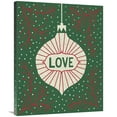 thumbnail image 1 of Global Gallery's 'Jolly Holiday Ornaments Love' By Michael Mullan Stretched Canvas Wall Art, 1 of 4