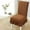 Coffee, variant on Universal Dining Chair Covers - Elastic Full Cover Slipcovers with Long Skirt, Stretchable & Washable Protector for Kitchen, Dining Room & Living Room