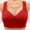 thumbnail image 4 of Lixiuxyad Full Coverage Bra For With Superior Support And Comfort All Day Wireless T Shirt Bra Seamless Underwear For Plus Bust,Bras for Women Red 40, 4 of 4