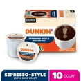 thumbnail image 3 of Dunkin Espresso-Style Coffee, Extra Dark Roast, Keurig K-Cup Pods, 10 Count Box, 3 of 8