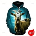 thumbnail image 1 of Sudadera con capucha y sudadera con estampado 3D de cabras que gritan, novedad, sudadera con capucha y gráfico de cabra enojada, ropa de calle divertida para niños, 1 of 5