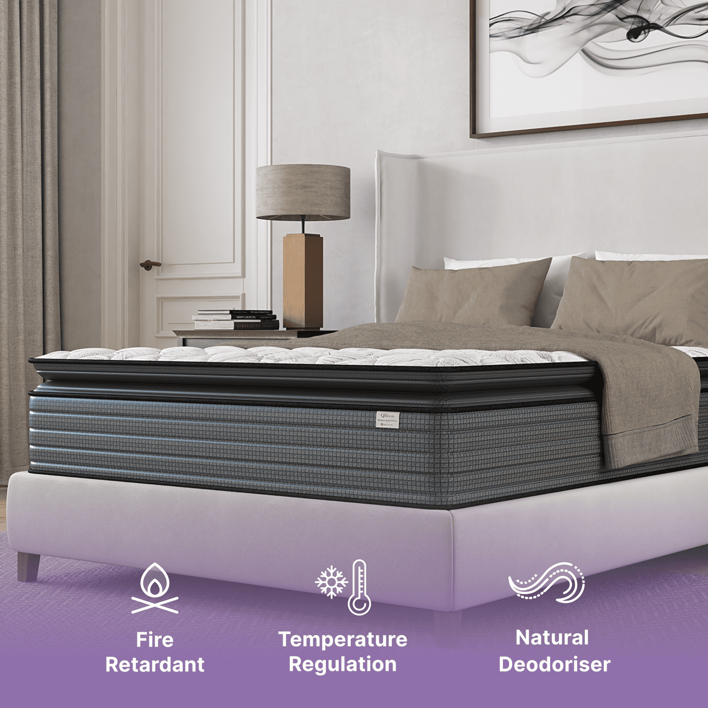 NapQueen Isabella 14'', Twin Hybrid Pillow Top Mattress, Fiberglass-Free, Adult
