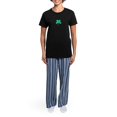 thumbnail image 4 of CafePress - Green Irish Pride Shamrock Rocker Women's Dark Paj - Women's Short Sleeve Print T-Shirt and Pants Dark Cotton Pajama Set, 4 of 7