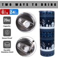 thumbnail image 5 of Christmas Tumbler Christmas Gifts for Women 20oz Christmas Tumbler With Lid and Straw Insulated Stainless Steel Christmas Skinny Tumbler Water Bottle Travel Mug Wine Cups, 5 of 6