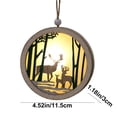 thumbnail image 3 of Wooden Christmas Cabin Hanging Christmas Decorations Light Up Christmas Tree Hanging Decoration, 3 of 6