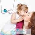 thumbnail image 4 of TINGN Mom Birthday Gifts Infinity Necklace 925 Sterling Silver Heart Birthstone Necklace Mom Jewelry Christmas Valentines Mothers Day Birthday Gifts for Mom, 4 of 7