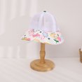 thumbnail image 2 of Baby Girl Hats Toddler Summer Autumn Flower Prints Adjustable Sun Hat Pink One Size, 2 of 4