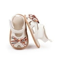 thumbnail image 2 of Biezeib Baby Girls Summer Sandals Floral Embroidery Bow Decor PU Leather Hollow Out Non Slip Shoes, 2 of 6