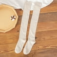 thumbnail image 2 of Yoodem Stockings Womens Long Socks Pure Color Socks Heap Socks Beige One Size, 2 of 4