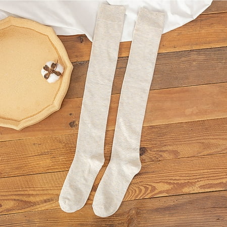 

2 pairs Womens Long Socks Pure Color Socks Heap Heap Socks Color random
