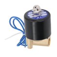 thumbnail image 3 of Sole Valve 2W Normally Closed Brass Copper Core Coil Electric Sole Valve for Water Gas Oil 1/4in DC12V, 3 of 4