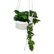 thumbnail image 5 of Cesta colgante para plantas Uxcell, cesta de macramé tejida con cuerda colgante de 28" para decoración del hogar, blanca 1 paquete, 5 of 6