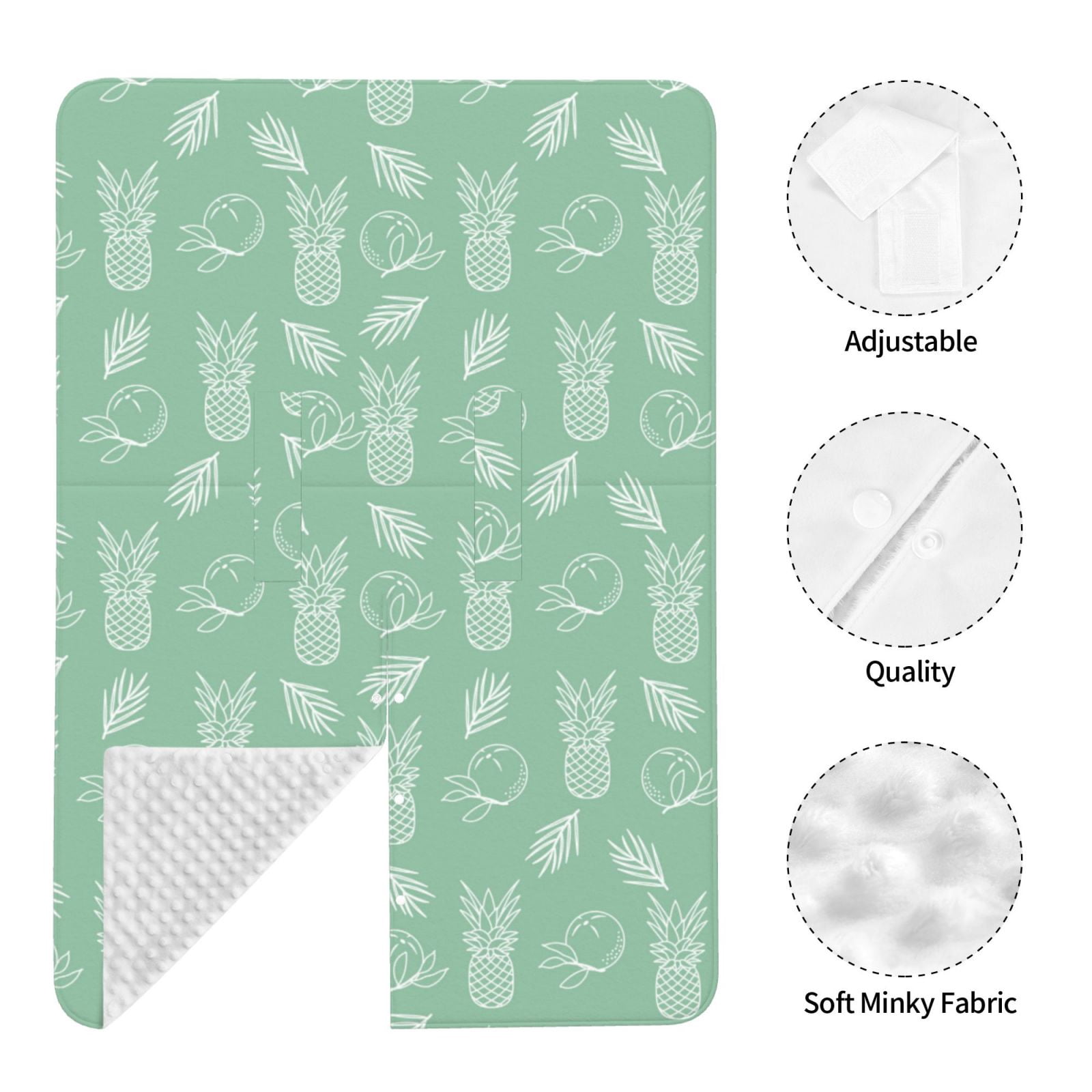Naloa Tropical Pineapple Baby Car Seat Cover, Breathable Baby Carrier Cover, Multiuse Baby Carrier Cover & Nursing Breastfeeding Cover