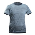 thumbnail image 4 of Men's Solid Color Geometric Jacquard Short Sleeve Round Neck Athletic T-Shirt, Quick-Dry Sporty Top for Training, Running, Gym Workouts and Outdoor Activities Light Blue c XL, 4 of 5