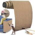 thumbnail image 1 of Alfombrilla autoadhesiva de 78 x 15.7 pulgadas, para rascar para gatos, protector de muebles de escalada, resistente a las garras, almohadillas para orejas para rascar para sofá, pared y gato, 1 of 7
