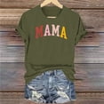 thumbnail image 4 of Camiseta Penkiiy Mama Mujer Carta de Mama Impreso Camiseta Día de la Madre Manga Corta Tops L Verde, 4 of 5