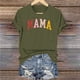 thumbnail image 4 of Camiseta Penkiiy Mama Mujer Carta de Mama Impreso Camiseta Día de la Madre Manga Corta Tops L Verde, 4 of 5