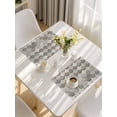 thumbnail image 5 of Grey Fish Scale Placemats Set of 4, Modern Geometric Gold Abstract Moroccan Placemats for Dining Table, Place Mats for Kitchen Tabletop, Waterproof Wipeable Dining Table Mats Set, 5 of 9