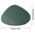 thumbnail image 3 of Coofit Faux Leather Placemat Waterproof Triangular Table Mat Table Placemat for Kitchen, 3 of 10