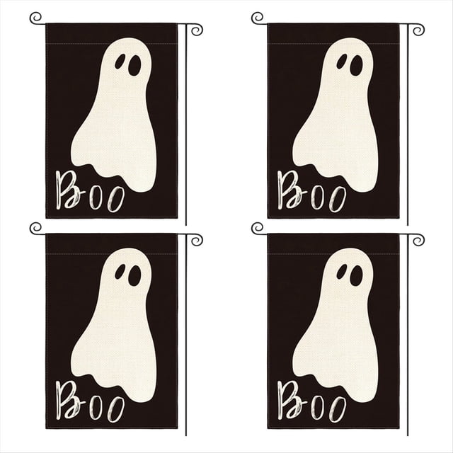 Ropa Temática de Halloween Bandera de Jardín A Doble Cara Decoración de Vacaciones Bandera de Jardín Bandera de en la Entrada No.34