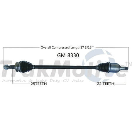 CV Axle Shaft Fits select: 2012-2018 CHEVROLET SONIC
