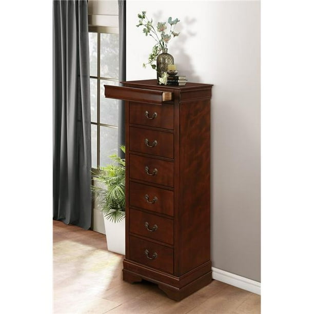 Great savings & free delivery / collection on many items. benzara bm181933 wooden lingerie chest with hidden drawer cherry brown 56 x 15 75 x 21 5 in