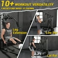 thumbnail image 4 of Home Gym, Multifunctional Weight Machine, Full Body Workout Station Exercise Equipment with 100LBS Weight Stack, All in One Home Gym with Pulley System for Strength Training, 4 of 8