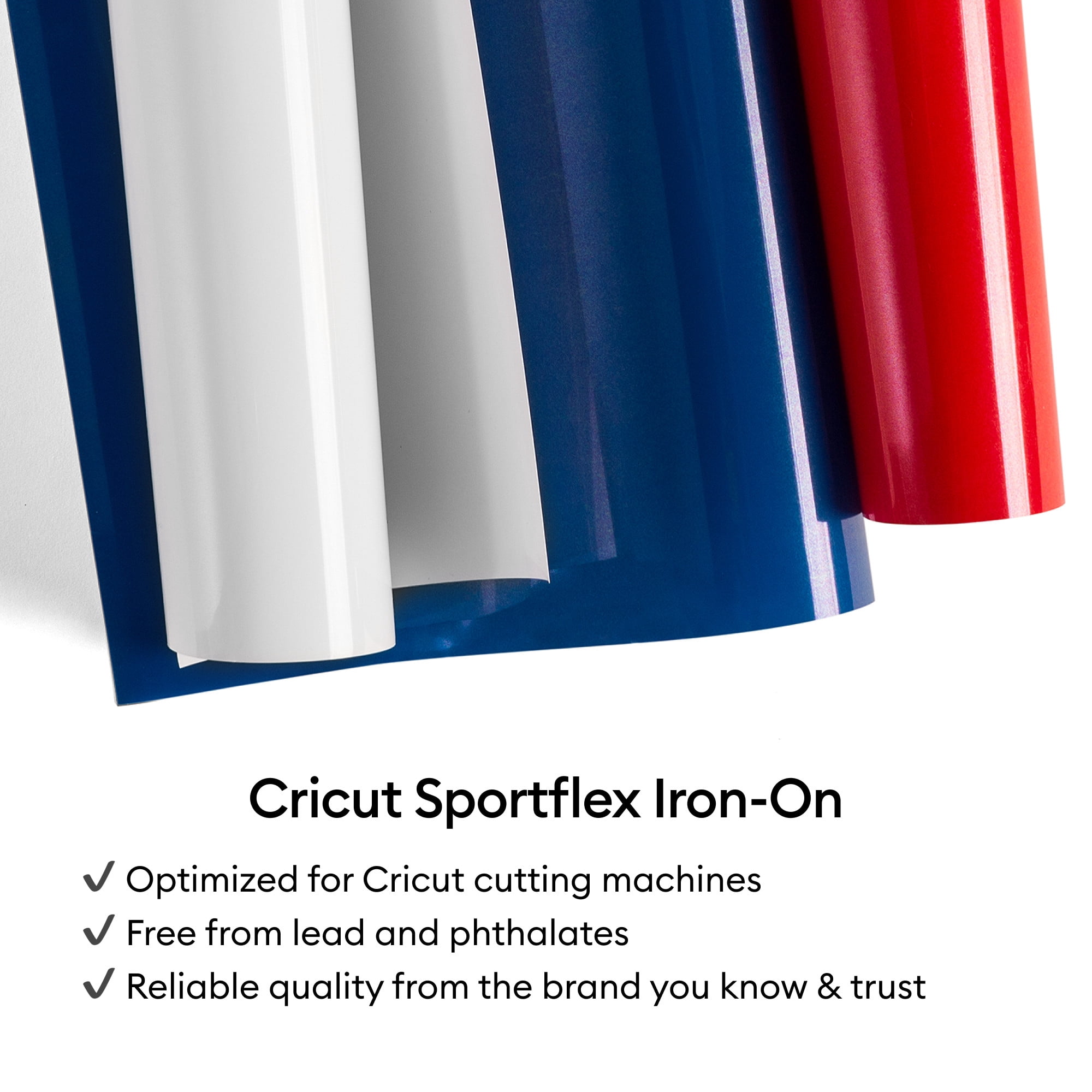 Cricut® Sportflex Iron-On™ Vinyl (2ft), 11.8" x 24", Black