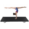thumbnail image 4 of 6' x 2' Tri-Fold Portable Folding Exercise Gym Mat Extra Thick Foam Gymnastics Mat Aerobics Yoga Martial Arts Stretching Core Workouts With Carrying Handle,Black, 4 of 13