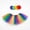 MulticolorD, variant on Rainbow Porch Goose Summer Outfit Bikini Set With Heart Sunglasses And Striped Bucket Hat Colorful Clothes For 23 Inch Porch Goose Outdoor Statue Decor