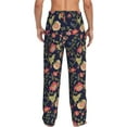 thumbnail image 3 of Goofa Flower Printed Soft Pajama Pants for Men, Wide Leg Comfy Casual Lounge Yoga Pants-Medium, 3 of 9