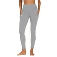 thumbnail image 2 of Women's Lightweight Leggings 7/8 Ankle Length Tights High Waisted Workout Yoga Leggings Pants with Side Pockets Sweatpants Women Gray S, 2 of 4