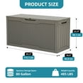 thumbnail image 2 of Uforic 80 Gallon Resin Deck Box,Outdoor Storage Box with Lockable lid for Patio Furniture, Waterproof,Light Brown, 2 of 9
