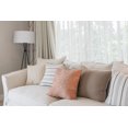 thumbnail image 2 of 26" x 26" Simply Daisy Snowflake Polyester Accent Pillow, Peach (1 Count), 2 of 4