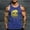 #44Blue, variant on Men's Sleeveless Tank Mens Halloween Printed Personalized Fashion T-Shirt Workout Gym Slim Fit Tops Scoop Neck Tank