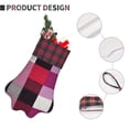 thumbnail image 5 of Dog Paw Decorative Socks 17x11.8in Top With A Strap Design For Easy Hanging For Festive Christmas Party Decorations Palevioletred Buffalo Plaid Check Tartan Scotland_2, 5 of 8