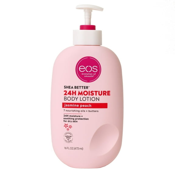 Pack of 4 eos Shea Better 24H Moisture Body Lotion - Jasmine Peach - 16 oz - Package may vary