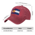 thumbnail image 3 of Flag Of Colorado Cowboy Hat Baseball Hat Trucker Hat For Men Women Retro Denim Hats Baseball Cap Dad Hat, 3 of 5