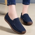 thumbnail image 6 of Purcolt Womens Faux Suede Loafers Dressy Casual Round Toe Slip On Boat Shoes Comfort Thick Soft Sole Flats Shoes for Walking Work Office, 6 of 9