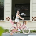 thumbnail image 3 of RULLY Lemon Kids Bike 16 Inch Bicycle for Girls Ages 4 5 6 7 Years, Girl Bikes with Basket & Doll Seat,Pink, 3 of 7