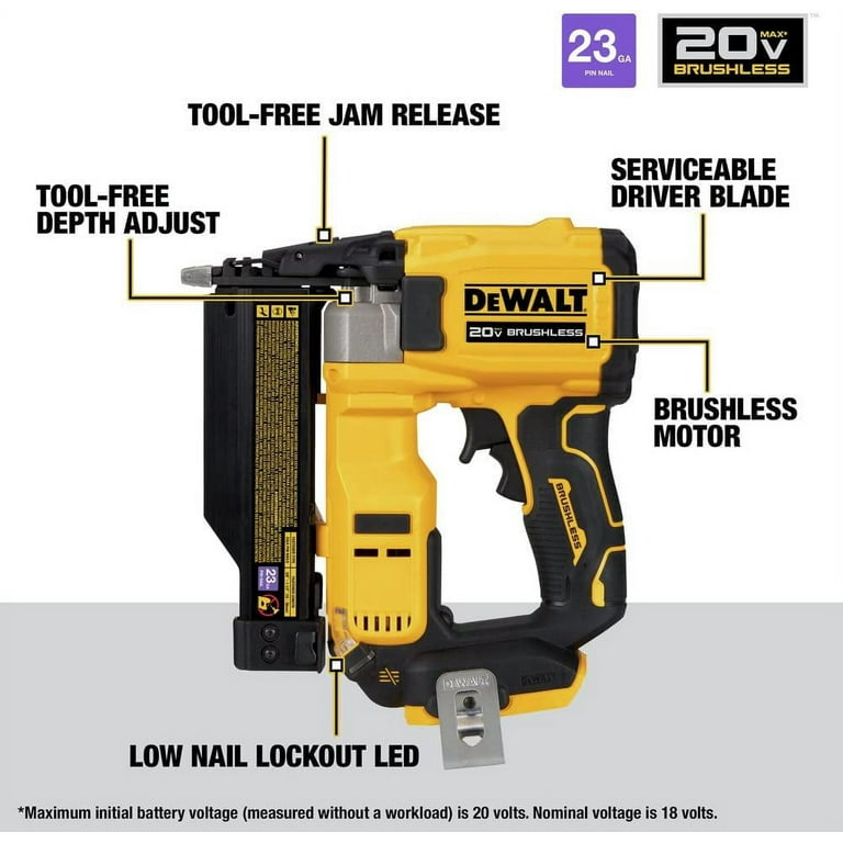 DEWALT ATOMIC Compact Series 20V MAX Brushless Cordless 23 Ga