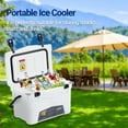 thumbnail image 4 of 20 Quart Portable Ice Cooler, Insulated Large Ice Chest with Portable Handles, Integrated Cup Holders, Heavy Duty Hard Coolers for Beach, Picnic, Camping, Boat, 4 of 7