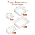 thumbnail image 2 of SMARTAKE Organizador de cajones de 7 piezas con almohadillas de silicona antideslizantes, bandejas organizadoras de cajones de escritorio de 4 tamaños, bandeja de almacenamiento para maquillaje, joyas, 2 of 5