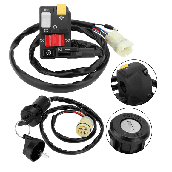 M MATI Handlebar Key Switch Kit for Honda Foreman 450 S TRX450FM 1998-2004 Manul Shift